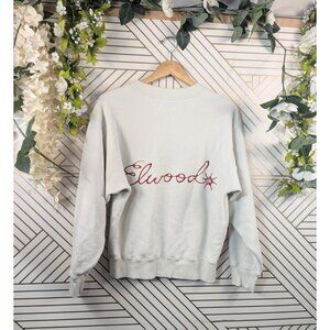 ELWOOD Women's Trademark Crewneck Sweater Pullover Cream Size XS READ